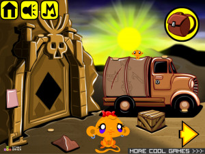 Игра Счастливая Обезьянка 428: Пять Артефактов — Глава 1 (Monkey GO Happy Stage 428: The Five Artifacts — Chapter 1) — играть онлайн бесплатно (изображение №3)