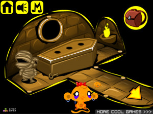 Игра Счастливая Обезьянка 428: Пять Артефактов — Глава 1 (Monkey GO Happy Stage 428: The Five Artifacts — Chapter 1) — играть онлайн бесплатно (изображение №8)