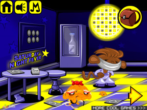 Игра Счастливая Обезьянка 431: Диско Обезьяна — Вакцина от Covid 19 (Monkey GO Happy Stage 431: Disco Monkeys — Covid 19 Vaccine Theme) — играть онлайн бесплатно (изображение №2)