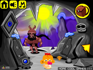 Игра Счастливая Обезьянка 434: Пять Артефактов — Глава 4 (Monkey GO Happy Stage 434: The Five Artifacts — Chapter 4) — играть онлайн бесплатно (изображение №3)