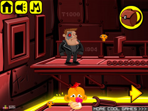 Игра Счастливая Обезьянка 435: Терминатор (Monkey GO Happy Stage 435: Animatronics / Termination Theme) — играть онлайн бесплатно (изображение №2)