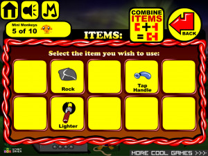 Игра Счастливая Обезьянка 437: Королевский Тигр и Пещерный Человек (Monkey GO Happy Stage 437: King Tiger Monkey Cave Man Theme) — играть онлайн бесплатно (изображение №4)