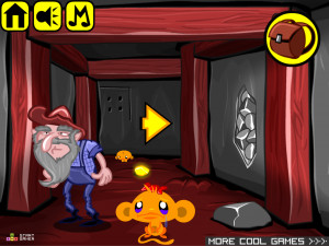 Игра Счастливая Обезьянка 441: Золотой Рудник / Лабиринт (Monkey GO Happy Stage 441: Gold Mine / Maze Theme) — играть онлайн бесплатно (изображение №2)