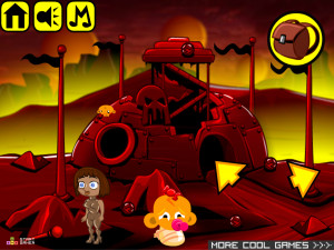Игра Счастливая Обезьянка 442: Аванпост (Monkey GO Happy Stage 442: OUTPOST) — играть онлайн бесплатно (изображение №2)