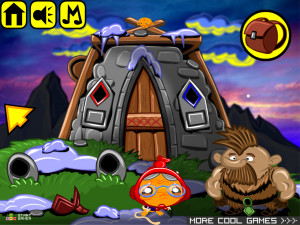 Игра Счастливая Обезьянка 444: Ледяной Король Викингов — Глава 1 (Monkey GO Happy Stage 444: The Viking Ice King — Chapter 1) — играть онлайн бесплатно (изображение №5)