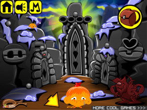 Игра Счастливая Обезьянка 446: Ледяной Король Викингов — Глава 2 (Monkey GO Happy Stage 446: The Viking Ice King — Chapter 2) — играть онлайн бесплатно (изображение №5)