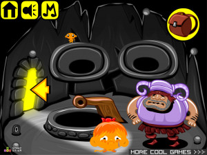 Игра Счастливая Обезьянка 446: Ледяной Король Викингов — Глава 2 (Monkey GO Happy Stage 446: The Viking Ice King — Chapter 2) — играть онлайн бесплатно (изображение №6)