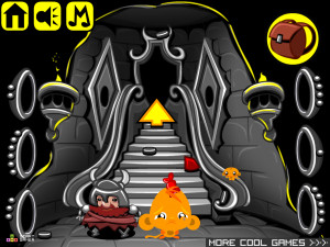 Игра Счастливая Обезьянка 448: Ледяной Король Викингов — Глава 3 (Monkey GO Happy Stage 448: The Viking Ice King — Chapter 3) — играть онлайн бесплатно (изображение №2)