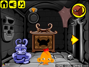 Игра Счастливая Обезьянка 448: Ледяной Король Викингов — Глава 3 (Monkey GO Happy Stage 448: The Viking Ice King — Chapter 3) — играть онлайн бесплатно (изображение №6)