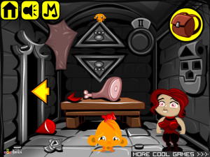 Игра Счастливая Обезьянка 448: Ледяной Король Викингов — Глава 3 (Monkey GO Happy Stage 448: The Viking Ice King — Chapter 3) — играть онлайн бесплатно (изображение №7)