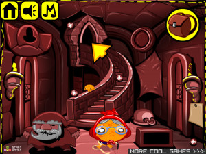 Игра Счастливая Обезьянка 450: Ледяной Король Викингов — Глава 4 (Monkey GO Happy Stage 450: The Viking Ice King — Chapter 4) — играть онлайн бесплатно (изображение №2)