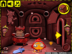 Игра Счастливая Обезьянка 450: Ледяной Король Викингов — Глава 4 (Monkey GO Happy Stage 450: The Viking Ice King — Chapter 4) — играть онлайн бесплатно (изображение №5)