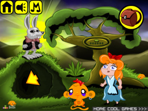 Игра Счастливая Обезьянка 451: Алиса в Галактике Автостопом (Monkey GO Happy Stage 451: Alice in Hitchhiker's Galaxy) — играть онлайн бесплатно (изображение №2)