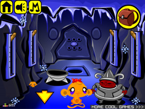 Игра Счастливая Обезьянка 452: Ледяной Король Викингов — Глава 5 (Monkey GO Happy Stage 452: The Viking Ice King — Chapter 5) — играть онлайн бесплатно (изображение №4)