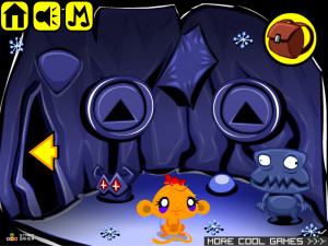 Игра Счастливая Обезьянка 452: Ледяной Король Викингов — Глава 5 (Monkey GO Happy Stage 452: The Viking Ice King — Chapter 5) — играть онлайн бесплатно (изображение №7)