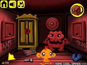 Игра Счастливая Обезьянка 458: Три Идола — Часть 2 (Monkey GO Happy Stage 458: The Three Idols — Chapter 2) — играть онлайн бесплатно (изображение №9)