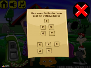 Игра Счастливая Обезьянка 459: День Осьминога  (Monkey GO Happy Stage 459: Day of the Octopus Theme) — играть онлайн бесплатно (изображение №3)