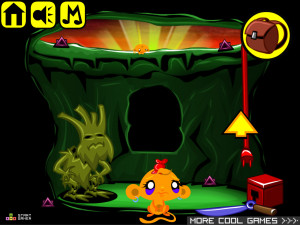 Игра Счастливая Обезьянка 460: Три Идола — Часть 3 (Monkey GO Happy Stage 460: The Three Idols — Chapter 3) — играть онлайн бесплатно (изображение №9)