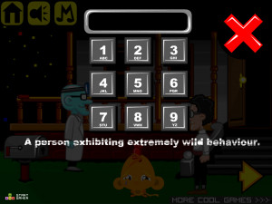 Игра Счастливая Обезьянка 461: Особняк Маньяков (Monkey GO Happy Stage 461: Mansion of Maniacs Theme) — играть онлайн бесплатно (изображение №3)