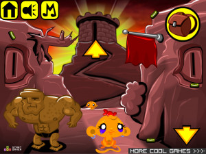Игра Счастливая Обезьянка 462: Три Идола — Часть 4 (Monkey GO Happy Stage 462: The Three Idols — Chapter 4) — играть онлайн бесплатно (изображение №4)