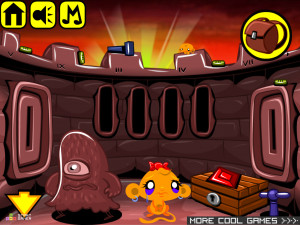 Игра Счастливая Обезьянка 462: Три Идола — Часть 4 (Monkey GO Happy Stage 462: The Three Idols — Chapter 4) — играть онлайн бесплатно (изображение №5)