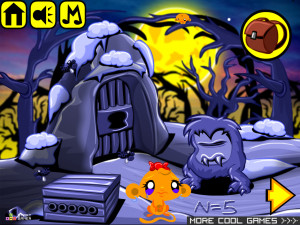 Игра Счастливая Обезьянка 466: Призрачный Муравей (Monkey GO Happy Stage 466: Haunted Ant) — играть онлайн бесплатно (изображение №4)