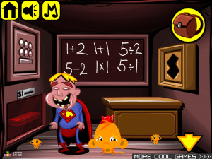 Игра Счастливая Обезьянка 467: Чудо-Женщина, Бэтмен и Супермен (Monkey GO Happy Stage 467: WonderingGirl,  BatBoy and CrazyMan Theme) — играть онлайн бесплатно (изображение №3)