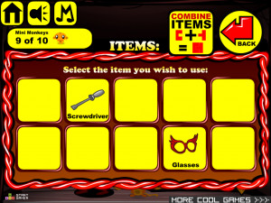 Игра Счастливая Обезьянка 467: Чудо-Женщина, Бэтмен и Супермен (Monkey GO Happy Stage 467: WonderingGirl,  BatBoy and CrazyMan Theme) — играть онлайн бесплатно (изображение №4)