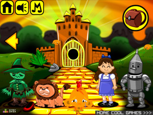 Игра Счастливая Обезьянка 469: Лев, Железный Дровосек и Страшила (Monkey GO Happy Stage 469: A Lion, a tin man and a scarecrow theme) — играть онлайн бесплатно (изображение №2)