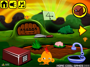 Игра Счастливая Обезьянка 469: Лев, Железный Дровосек и Страшила (Monkey GO Happy Stage 469: A Lion, a tin man and a scarecrow theme) — играть онлайн бесплатно (изображение №3)