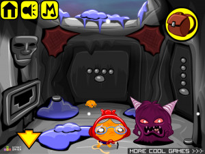 Игра Счастливая Обезьянка 470: Снежная Пещера (Monkey GO Happy Stage 470: Snow Cave) — играть онлайн бесплатно (изображение №5)