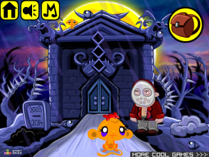 Игра Счастливая Обезьянка 472: Хэллоуин Дом (Monkey GO Happy Stage 472: Halloween House) — играть онлайн бесплатно (изображение №2)