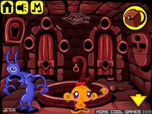 Игра Счастливая Обезьянка 476: Глубокое Подземелье — Часть 2 (Monkey GO Happy Stage 476: Deep Dungeon — Chapter 2) — играть онлайн бесплатно (изображение №4)