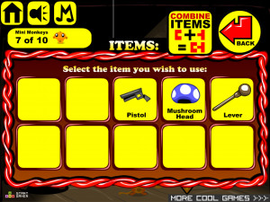 Игра Счастливая Обезьянка 477: Супер Гарио и Расхитительница Гробниц (Monkey GO Happy Stage 477: Super Gario, Tomb Rider Theme) — играть онлайн бесплатно (изображение №4)