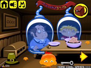 Игра Счастливая Обезьянка 479: День Благодарения 2020 (Monkey GO Happy Stage 479: Thanksgiving feast, in the time of Covid theme) — играть онлайн бесплатно (изображение №2)