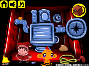 Игра Счастливая Обезьянка 484: Рождественская Звезда (Monkey GO Happy Stage 484: Christmas Star) — играть онлайн бесплатно (изображение №5)