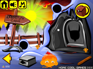 Игра Счастливая Обезьянка 485: Крампус / Страшное Рождество (Monkey GO Happy Stage 485: Krampus / Scary Christmas theme) — играть онлайн бесплатно (изображение №2)