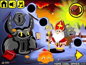 Игра Счастливая Обезьянка 485: Крампус / Страшное Рождество (Monkey GO Happy Stage 485: Krampus / Scary Christmas theme) — играть онлайн бесплатно (изображение №3)