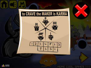 Игра Счастливая Обезьянка 485: Крампус / Страшное Рождество (Monkey GO Happy Stage 485: Krampus / Scary Christmas theme) — играть онлайн бесплатно (изображение №4)