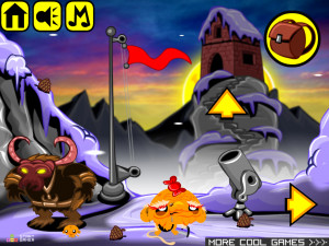 Игра Счастливая Обезьянка 486: Фейерверк Санты (Monkey GO Happy Stage 486: Firework Santa) — играть онлайн бесплатно (изображение №2)