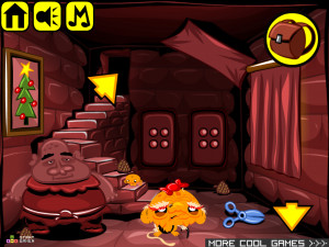 Игра Счастливая Обезьянка 486: Фейерверк Санты (Monkey GO Happy Stage 486: Firework Santa) — играть онлайн бесплатно (изображение №3)