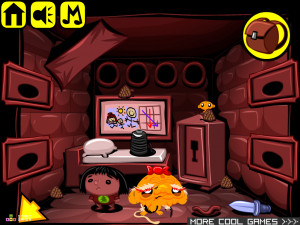 Игра Счастливая Обезьянка 486: Фейерверк Санты (Monkey GO Happy Stage 486: Firework Santa) — играть онлайн бесплатно (изображение №4)