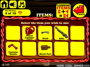 Игра Счастливая Обезьянка 487: Рождественская Армия Снеговиков (Monkey GO Happy Stage 487: Snowmen Army Christmas Theme) — играть онлайн бесплатно (изображение №5)