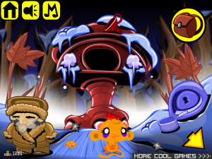 Игра Счастливая Обезьянка 488: Развлечение с Фейерверком (Monkey GO Happy Stage 488: Firecracker Fun) — играть онлайн бесплатно (изображение №2)