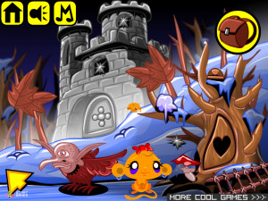 Игра Счастливая Обезьянка 488: Развлечение с Фейерверком (Monkey GO Happy Stage 488: Firecracker Fun) — играть онлайн бесплатно (изображение №3)