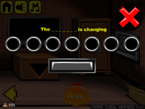 Игра Счастливая Обезьянка 489: Домашнее Обучение Темы Изменения Климата (Monkey GO Happy Stage 489: Home schooling / Climate Change theme) — играть онлайн бесплатно (изображение №4)