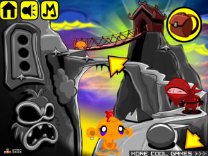 Игра Счастливая Обезьянка 490: Змеи (Monkey GO Happy Stage 490: Serpents) — играть онлайн бесплатно (изображение №2)