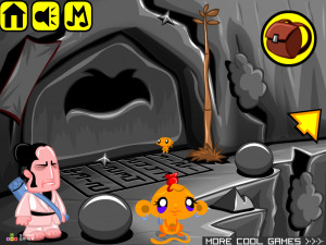 Игра Счастливая Обезьянка 490: Змеи (Monkey GO Happy Stage 490: Serpents) — играть онлайн бесплатно (изображение №3)