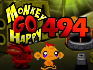 Игра Счастливая Обезьянка 494: Золотые Змеи (Monkey GO Happy Stage 494: Golden Snakes) — играть онлайн бесплатно (изображение №1)