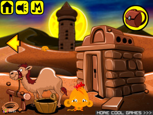 Игра Счастливая Обезьянка 496: Три Верблюда (Monkey GO Happy Stage 496: Three Camels) — играть онлайн бесплатно (изображение №2)